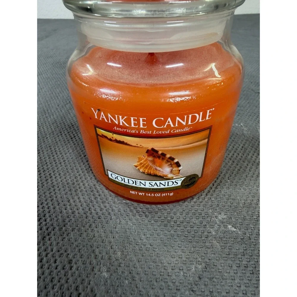 Yankee Candle Golden Sands Scented Medium Jar Candle 14.5 oz Orange Single Wick